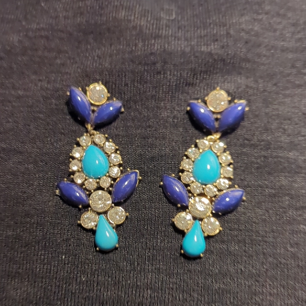 Elegant Blue and Turquoise Earrings
